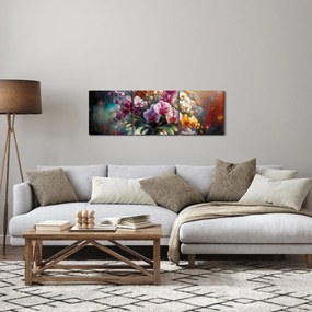 Kép - Virágváza II. (órával) (90x30 cm)