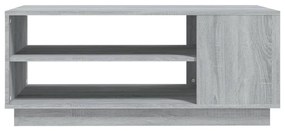 Szürke sonoma szerelt fa dohányzóasztal 102x55x43 cm