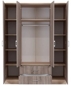 Miami gardróbszekrény 160x205 cm yorki tölgy-sonoma tölgy