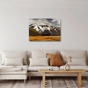 Mount Sefton, Új-Zéland képe (üvegen) (70x50 cm)