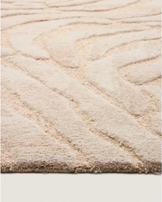 Bézs kézi szövésű gyapjúkeverék szőnyeg 160x230 cm Tribet – Kave Home