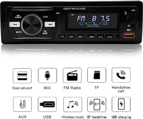 XY009 Minőségi Autórádió Fejegység MP3 USB Bluetooth funkcióval Távirányítóval
