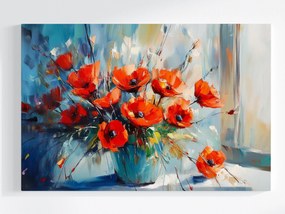 Vászonkép Canvas Természet Dekoráció Virágok Pipacs Csokor Kötés 120x80