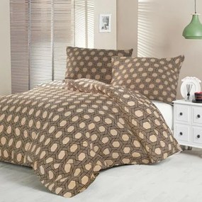 Kvalitex Szatén ágynemű Luxury Collection Carero bézs, 140 x 220 cm, 70 x 90 cm