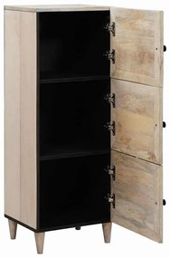 Magasfiú polcokkal ajtóval Fehér 40 x 33 x 110 cm tömör mangófa