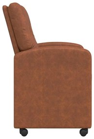 Kerekes Étkező Székek 2 pcs Barna 57 x 67 x 95 cm Műbőr