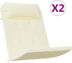 vidaXL 2 db krémszínű oxford-szövet Adirondack-székpárna