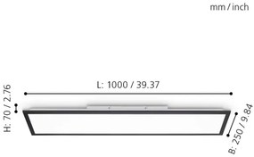Eglo 75565 - LED Dimmelhető panel BOTAZZO LED/25W/230V 2700-5000K + távirányító