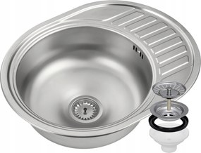 Acél Mosogató 1KOM Kerek Csepegtető 94759