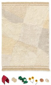 Bézs pamut gyerek játszószőnyeg 120x170 cm Farm Fields – Lorena Canals