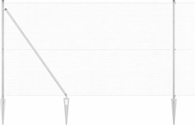 vidaXL Kerítésoszlop Ezüst 25 x 1,6 m (16 x 16 mm háló) Acél