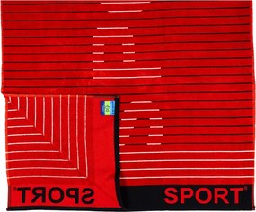 SPORT Strandtörölköző piros 165x90cm