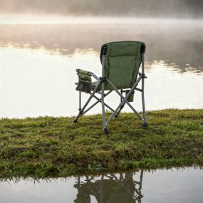 Leziter Comfort Plus karfás horgász szék pohártartóval zöld