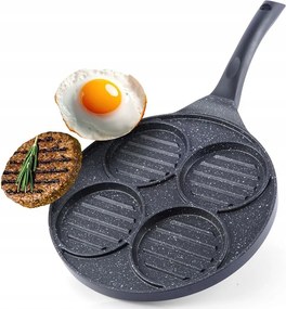 Gránit Grill Hamburger- És Tojásserpenyő 4 Tojásnyílással 26.5CM