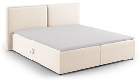 Krémszínű ágyneműtartós boxspring ágy 160x200 cm Arendal – Cosmopolitan Design