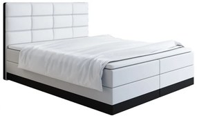 LILLIANA 1 kárpitozott ágy 180x200 - fehér / fekete