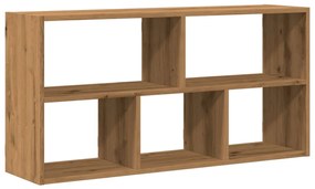 kézműves tölgy színű szerelt fa fali polc 100 x 25 x 50 cm