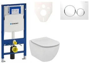 Fali WC szett Geberit előtétfalas szereléshez + Ideal Standard Tesi WC 111.300.00.5NF4