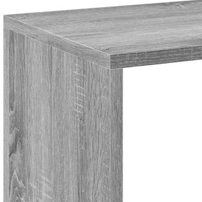 szürke sonoma szerelt fa elválasztó könyvespolc 102x29x103,5cm