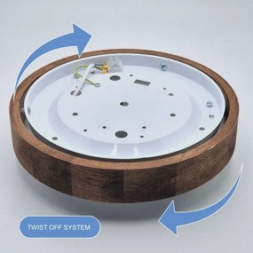 Brilagi - LED Mennyezeti lámpa CARVALHO SLIM 1xE27/60W/230V tölgy cseresznye átm. 27 cm