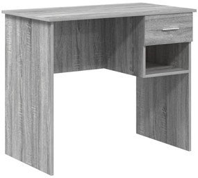 Asztal tárolóval Szürke Sonoma 90x49.5x75 cm Forgácslap