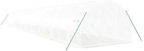 fehér acélvázas melegház 60 m² 20x3x2 m