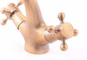 Gamma Retro CZ-1B rusztikus fürdőszobai mosdó csaptelep - antik bronz