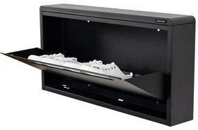 Fekete fém billenő ajtós függő cipőtartó Mario – Spinder Design