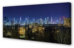 Canvas képek Éjszakai panoráma Varsó 100x50 cm