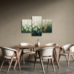 Kép - Arany-zöld levelek (90x60 cm)