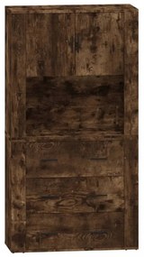 vidaXL füstös tölgy színű szerelt fa magasszekrény