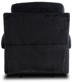 TV és Relaxfotel Fekete Kordbársony Szövettel. TORRES