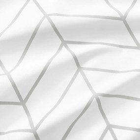 Goldea pamut ágyneműhuzat - cikcakk fehér és szürke 200 x 200 és 2db 70 x 90 cm