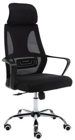 Forgó irodai szék, Nigel, szövet, 68x127x52 cm, fekete