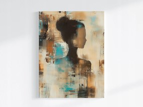 Poszter Absztrakt Figura Sziluett Nő Profil 60x80