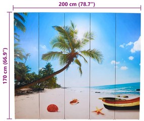 tengerpart mintás paraván 200 x 170 cm