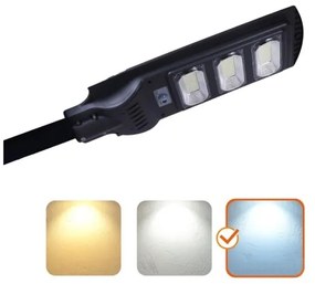 LED Napelemes utcai lámpa érzékelővel URBI LED/8W/3,2V 6500K IP54 + távirányító