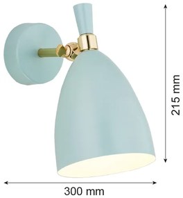 Argon 4700 - Fali lámpa CHARLOTTE 1xE27/15W/230V kék/arany