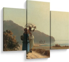 Kép - Camille Pissarro, Two Women Chatting by the Sea, St. Thomas, reprodukciók (90x60 cm)
