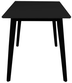 Étkezőasztal fekete asztallappal 70x120 cm Vojens – House Nordic