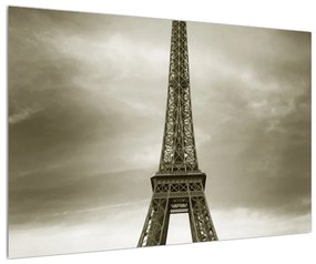 Eiffel torony és a rózsaszínű autó kép (90x60 cm)