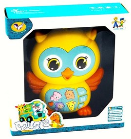 Zenélő Mini Bagoly Állathang Gombokkal Edukációs Játék