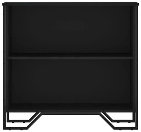 fekete szerelt fa könyvszekrény 80 x 31 x 74,5 cm