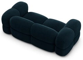Sötétkék bársony kanapé 210 cm Loretto – Cosmopolitan Design