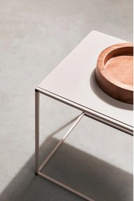 Bézs fém dohányzóasztal szett 2 db-os 38x38 cm Alrik – Yes Everyday