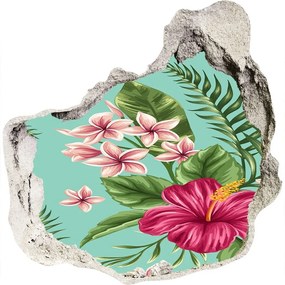 3d lyuk fal dekoráció Hawaii virágok nd-p-78341444