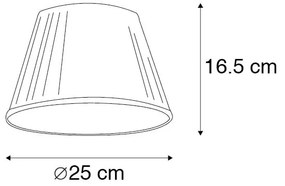 Redőnyös lámpabúra fehér 25/16,5 cm