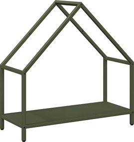 vidaXL olívazöld hidegen hengerelt acél tűzifatároló 60x25x60 cm