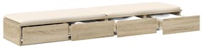 Éjjeli Asztal Sonoma tölgy Mérnöki faforgács 150 x 36,5 x 16,5 cm