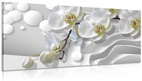 Kép orchidea absztrakt háttéren - 120x60